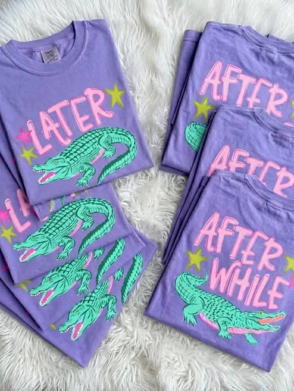 Comfort Colors Later Gator After While Crocodile Graphic Tee NWT